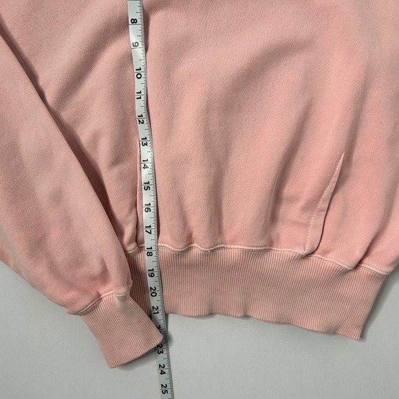 Aerie Cropped Pullover Sweatshirt Women's Pink Crew Neck Ribbed Casual Small - Picture 7 of 8
